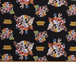 Cotton Looney Tunes Characters Bugs Bunny Black Fabric Print by Yard D46... - £8.57 GBP