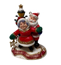 Kirkland Christmas Ornament Skating Santa and Mrs Claus Wreath Hanging V... - $219.42 MXN