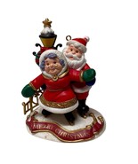 Kirkland Christmas Ornament Skating Santa and Mrs Claus Wreath Hanging V... - $16.53 CAD