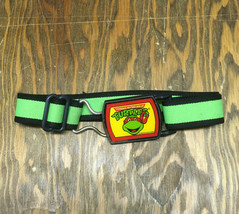Vintage child&#39;s size teenage ninja turtles adjustable belt plastic buckle - $19.75