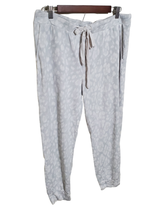 Soma Medium Gray Leopard Print Weekend Jogger Lounge Pants Pockets  - $26.95