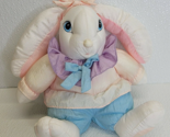 Vintage 1993 TRENDMASTERS Nylon Girl Easter Bunny Chubby Stuffed Animal ... - $10.29
