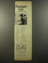 1954 B&amp;G Barton &amp; Guestier Wine Ad - Pronunciation guide to French Wines - £14.78 GBP