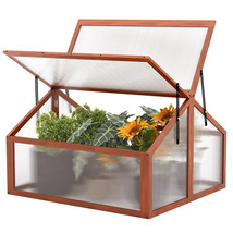 Double Box Garden Wooden Green House Raised Plants Bed Protection Cold Fram New - £154.26 GBP