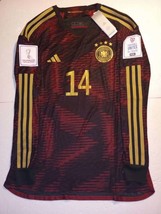 Jamal Musiala Germany 2022 World Cup Match Slim Away Long Sleeve Soccer Jersey - £95.92 GBP