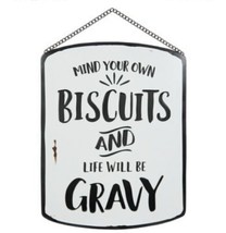 Biscuits &amp; Gravy: Black &amp; White: Metal Sign: Home: Kitchen: Decor: Brand New - £14.83 GBP