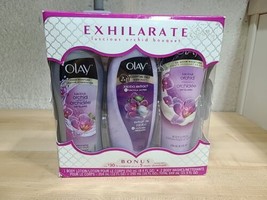 Olay Luscious Orchid Jojoba Butter Body Lotion Body Wash Exhilarate Bouq... - £65.52 GBP