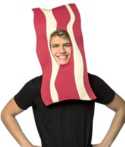 Bacon Food Open Face Halloween Mask, Adult One Size Rasta Imposta kit Costume - £5.74 GBP
