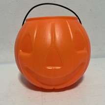 Halloween Trick or Treat Pumpkin Bucket Blow Mold Unbranded 7” - £7.71 GBP