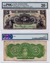 1925 Dominon Bank $5.00 Five Dollar Note Very Fine - $599.99