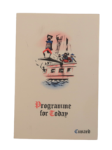 Cunard RMS Queen Elizabeth 1960 Vintage Programme of Events Cabin Class ... - $19.99