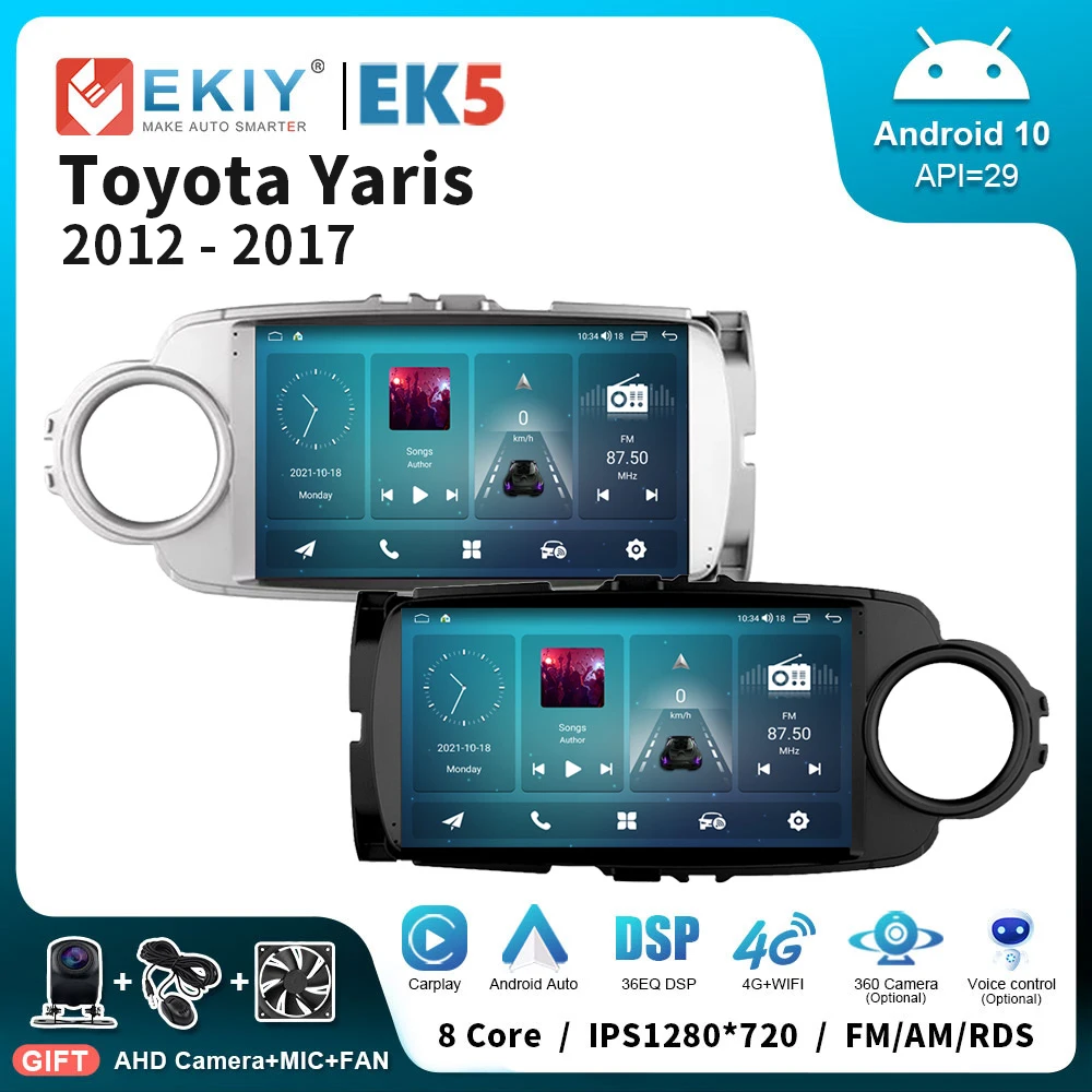EKIY EK5 Android Car Radio For Toyota Yaris 2012 - 2017 Stereo Multimedi... - $166.23+