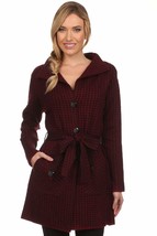 High Secret Women&#39;s Wine Black with Belted Jacket Coat (Medium) - $94.07+