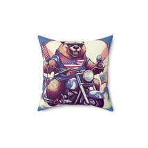 Roaring American Pride: Patriotic Bear 4th of July Motorcycle Adventure Spun Pol - $45.77+