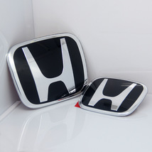 2pcs Front Rear Black Badge Emblem For Civic Hatch 2017-2021 - $873.08 MXN