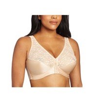 Exquisite Form Women&#39;s Fully Front Close Posture Bra 5100565 Rose Beige 42B - $9.49