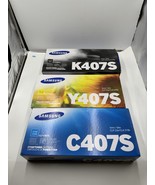 3PK CLT-C407S CLT-Y407S CLT-K407S Toner Cartridge SamsungCLX3180 CLX3185... - $54.44