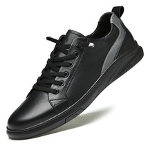 Size 37-47 Mens Genuine Leather Casual Shoes White Tenis Footwear for Men Fashio - £80.79 GBP