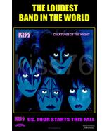 KISS COTN &quot;LOUDEST BAND IN THE WORLD 20 x 30 Inch Custom Tour / Promo Po... - $55.74 CAD