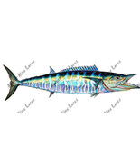 Wahoo Big Game Fish High Quality Graphic Art Decal Car Boat Cup Cooler T... - €6,03 EUR+