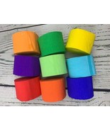 ​Rainbow Crepe Paper Streamer Rolls Hanging Party Decoration Total 490 Feet - £18.63 GBP