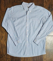 Bills Khakis Mens Long Sleeve Classic Fit Button Down Shirt XL (Blue/Peach) - £15.18 GBP