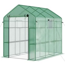 7 ft x 4.7 ft Oudoor Greenhouse with Steel Frame and Green PE Cover - $5,254.31 MXN