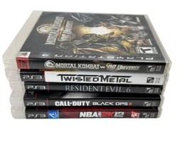 Lot of Video Games Lot of 5 PS3 Twisted Metal NBA 2K Mortal Combat Resident Evil - £37.26 GBP
