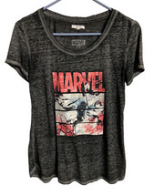 Maurices Marvel Burner T Shirt Unisex Black Graphic Spiderman Hulk Size S  - $12.09