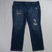 Maurices 24 Skinny Dark Destroyed Stretch Denim Jeans - £15.68 GBP