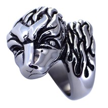 Large Wolf Ring Mens Stainless Steel Wolverine Band Sizes 8-15 Costume Jewelry - £6.28 GBP
