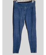 A New Day Womens Med Blue Denim-Style Pull-On Slim Back Pockets - $7.42