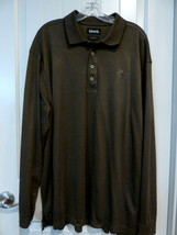 ASHWORTH Micro Pima Men’s Polo Shirt Tan Black Size XL moisture wicking ... - £19.46 GBP
