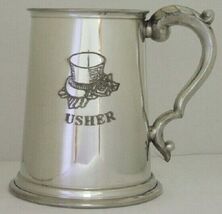 Wedding Usher Gift Fine English Pewter Tankard Made in England - $34.63