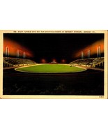 LINEN POSTCARD-NIGHT TURNED INTO DAY AT SPORTING EVENTS, HERSHEY STADIUM... - £3.89 GBP