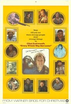 Every Which Way but Loose original 1978 vintage advance one sheet poster - £183.49 GBP