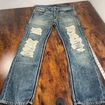 True Religion Jeans Mens 36X32 RARE Straight Flaps Nat Mega T Distress - £147.76 GBP