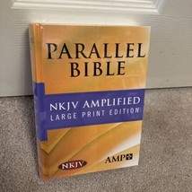 Large Print! Nkjv &amp; Classic Amplified 1987 Ampc Parallel Bible Hardcover - £48.51 GBP