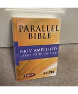 LARGE PRINT! NKJV &amp; Classic Amplified 1987 AMPC Parallel Bible Hardcover - £49.50 GBP