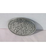 Fine Pewter With Floral Belt Buckle; By Great American Belt Buckle 2003  - $24.26 CAD