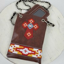 Vintage Native Embroidery Stitch Crossbody 7x5&quot; w/ 23&quot; Strap Drop NEW - $18.98 CAD