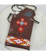 Vintage Native Embroidery Stitch Crossbody 7x5&quot; w/ 23&quot; Strap Drop NEW - $19.19 CAD