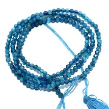 Apatite Faceted Rondelle Beads 12.5&quot; Briolette Natural Loose Gemstone Jewelry - £8.98 GBP