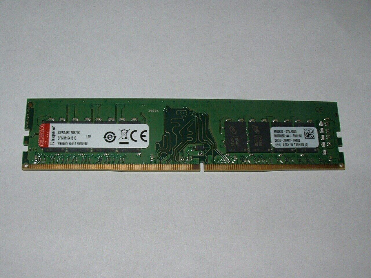Kingston 16GB DDR4-19200 PC4-2400 Desktop Memory KVR24N17D8/16 - $44.45