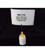 Baby Bottle Shaped Stress Relief Ball w/Alligator Clip Memo/Card Holder ... - $7.99 CAD