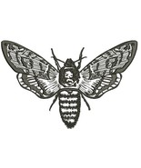 Butterfly dead head machine embroidery design, instant download   - $5.13 CAD