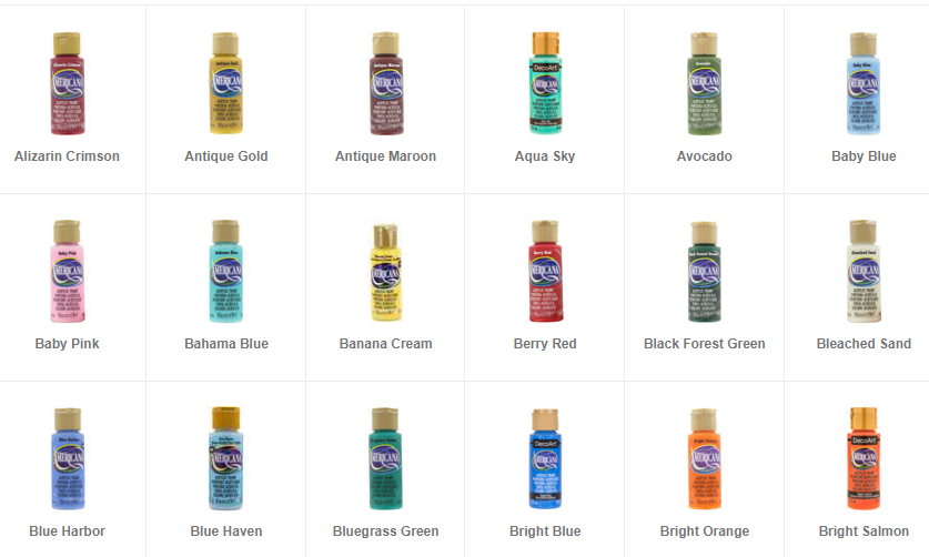 Americana Acrylic Paint 2 oz Squeeze Bottles You Pick Colors! New! - $2.99