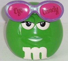 M&amp;M&#39;s M&amp;M Eye Candy Jar Green Gal Sunglasses Cookie Pink Purple Retired - $34.95