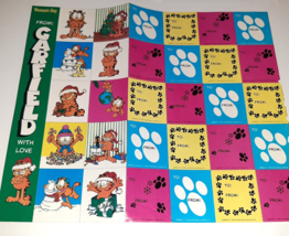 Vtg 1978 Garfield/Odie Christmas Gift Tags Woman&#39;s Day Magazine Sheet 30... - £5.83 GBP