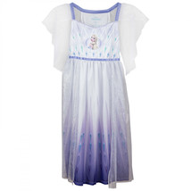 Frozen Elsa Girl&#39;s Fantasy Gown Pajamas White - £25.85 GBP